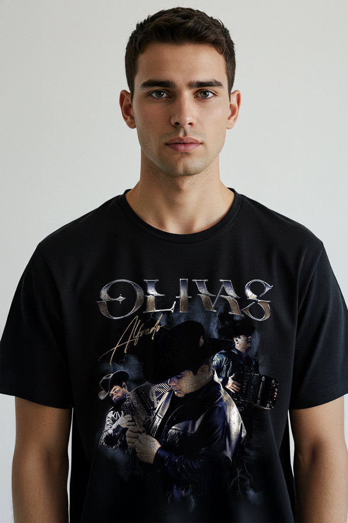 Playera Olivas Negra
