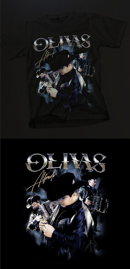 Playera Olivas Negra